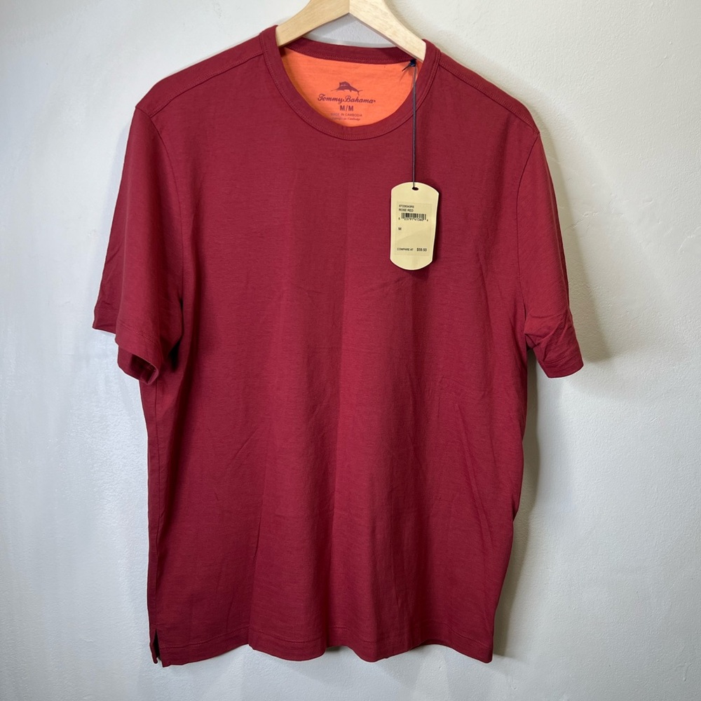 TOMMY BAHAMA Red Short Sleeve Crew Neck Tee Size M